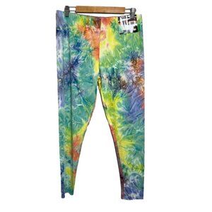 BJ's Feeling Proud Womens Size Large NEW Tie Dye Rainbow Leggings Pull On